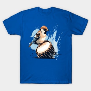 Sparrow And Drum T-Shirt